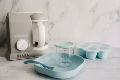 BÉABA Couverts, Vaisselle Et Bavoirs*Assiette Silicone Ventouse Light Blue