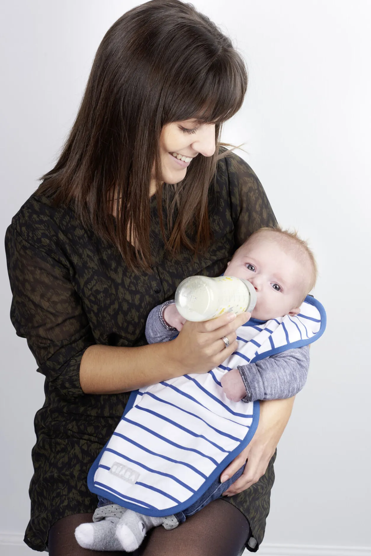 BÉABA Couverts, Vaisselle Et Bavoirs*Bavoir Coton Stripes