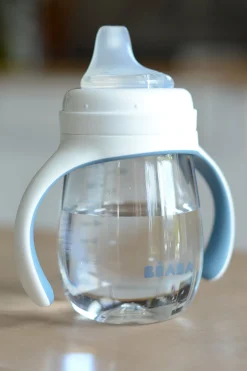 BÉABA Couverts, Vaisselle Et Bavoirs*Biberon D'Apprentissage 2 En 1 210 Ml Windy Blue