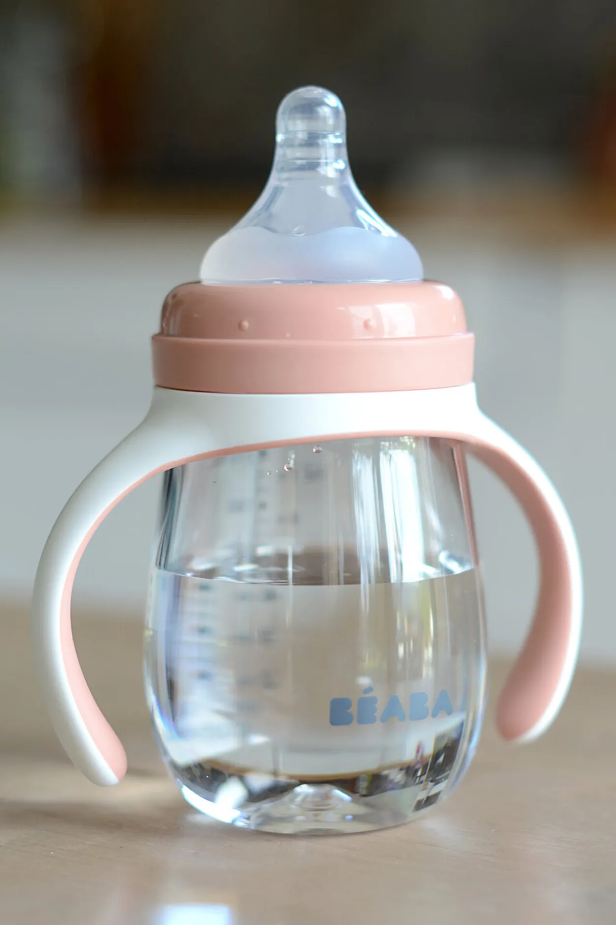 BÉABA Couverts, Vaisselle Et Bavoirs*Biberon D'Apprentissage 2 En 1 210 Ml Old Pink
