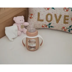 BÉABA Couverts, Vaisselle Et Bavoirs*Biberon Verre D'Apprentissage 210 Ml Old Pink