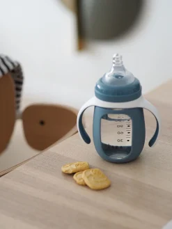 BÉABA Couverts, Vaisselle Et Bavoirs*Biberon Verre D'Apprentissage 210 Ml Windy Blue