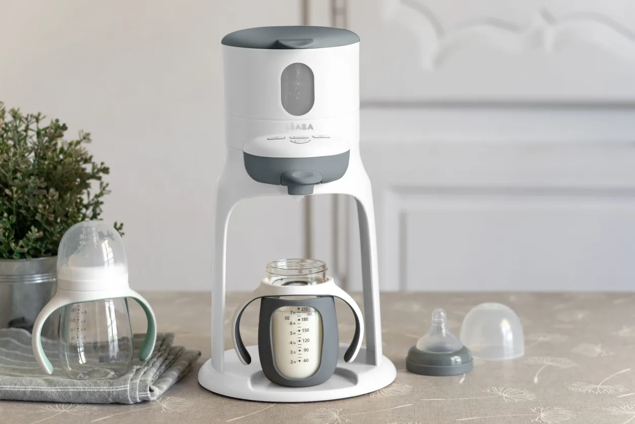 BÉABA Couverts, Vaisselle Et Bavoirs*Biberon Verre D'Apprentissage 210 Ml Mineral Grey