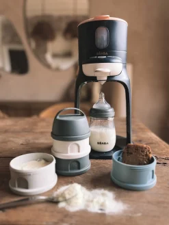 BÉABA Doseurs De Lait*Boite Doseuse 4 Compartiments Mineral Grey / Blue