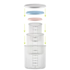 BÉABA Pots De Conservation*Coffret 3 Portions Old Pink/Windy Blue/Grey