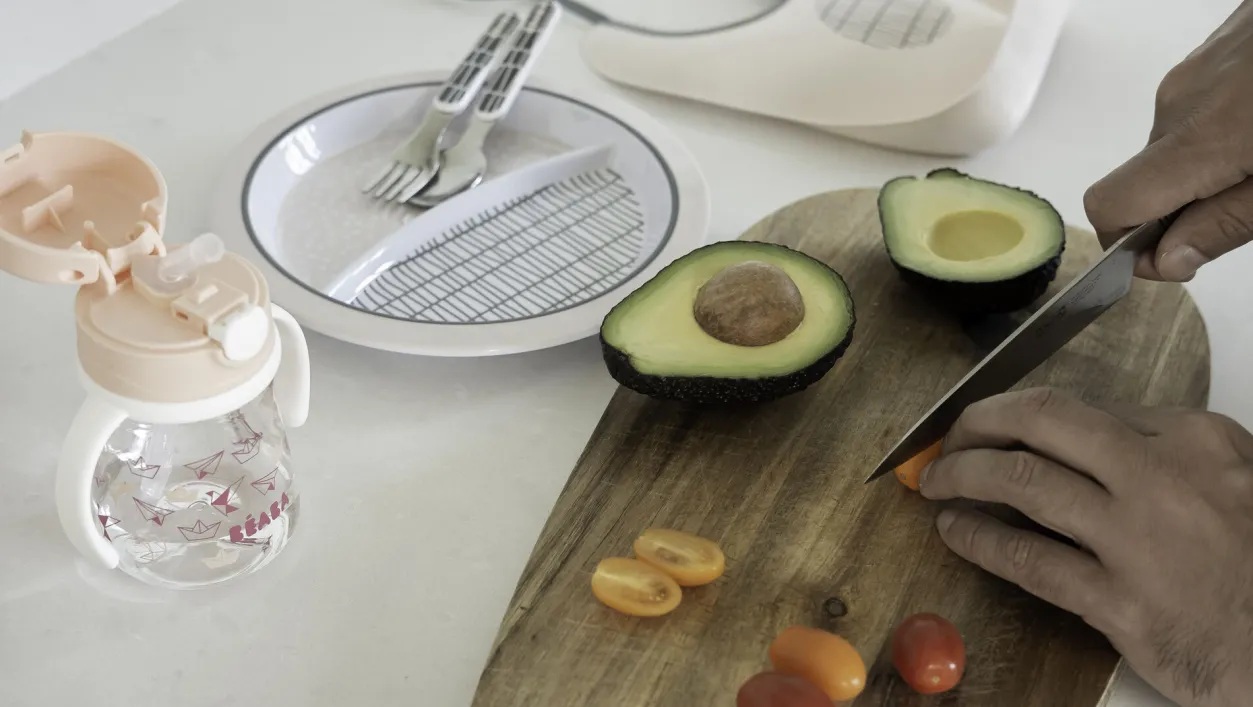 BÉABA Couverts, Vaisselle Et Bavoirs*Coffret Cadeau Repas Pink Grid