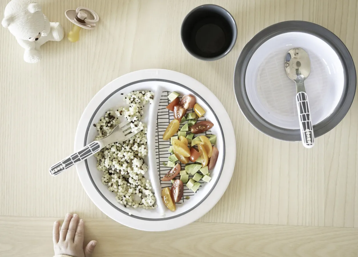 BÉABA Couverts, Vaisselle Et Bavoirs*Coffret Cadeau Repas Pink Grid