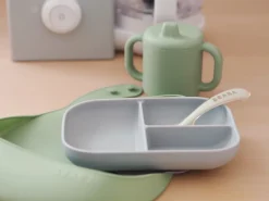 BÉABA Goûter Sain*Coffret Repas Les Essentiels Grey / Sage Green