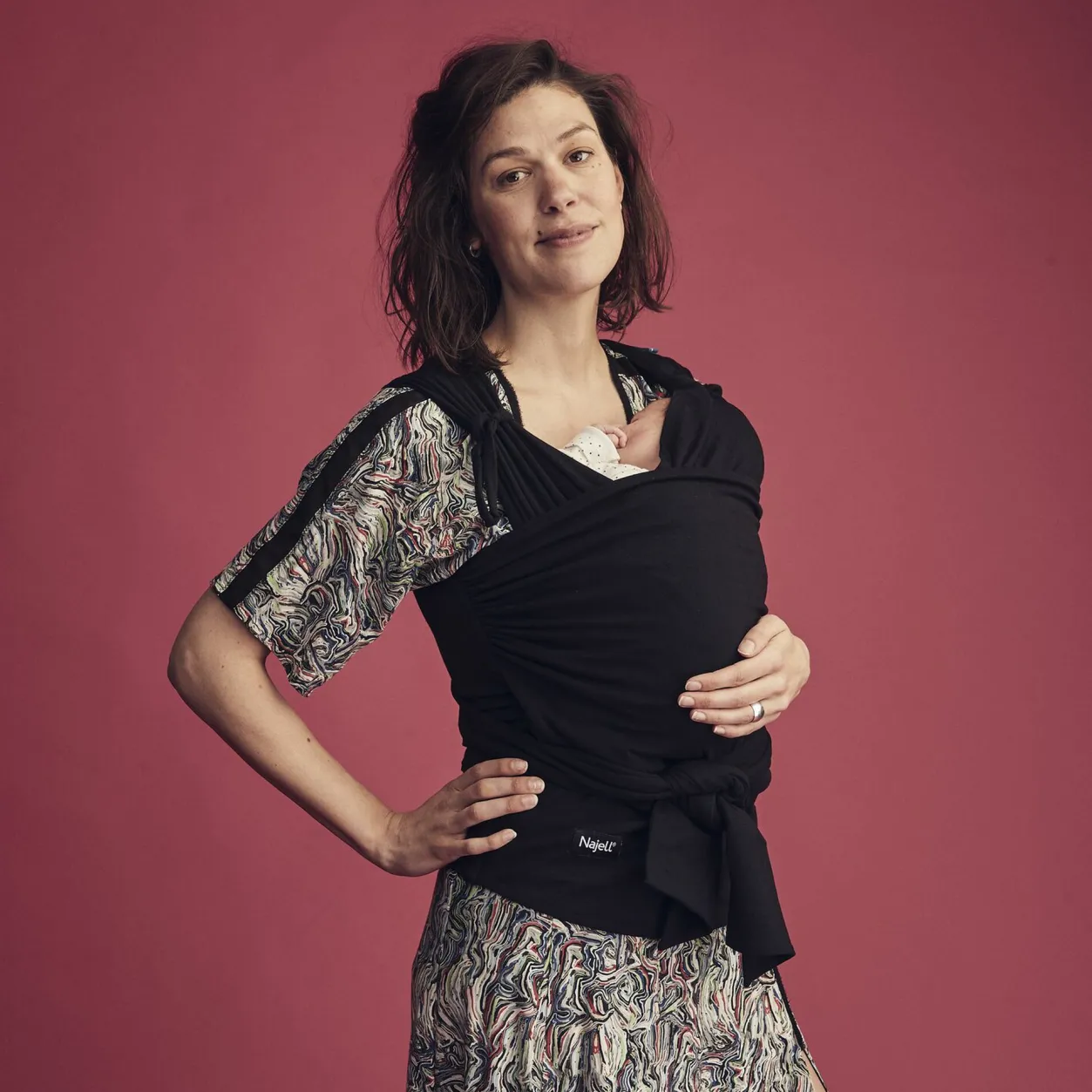 BÉABA Sorties De Bébé*Echarpe De Portage Najell X Beaba Noir L/Xl