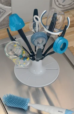 BÉABA Arbre À Biberons*Egoutte-Biberon Pliable Flower Blue