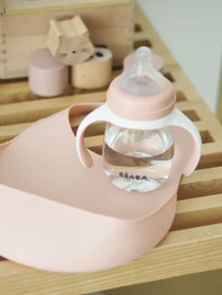 BÉABA Couverts, Vaisselle Et Bavoirs*Lot De 2 Bavoirs Silicone Light Mist/Old Pink