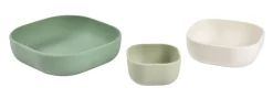 BÉABA Goûter Sain*Lot De 3 Bols Silicone Gigogne Sage Green