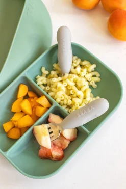 BÉABA Couverts, Vaisselle Et Bavoirs*Lot De 2 Pre-Couverts Inox Velvet Grey