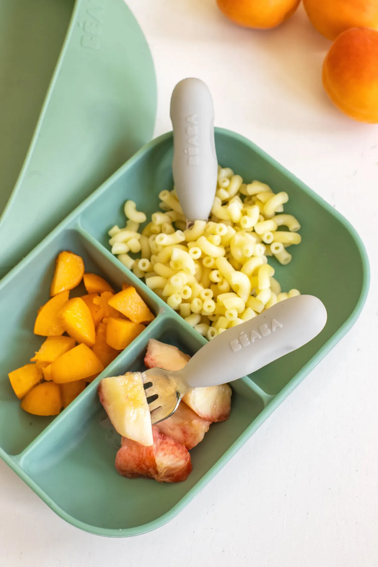 BÉABA Couverts, Vaisselle Et Bavoirs*Lot De 2 Pre-Couverts Inox Velvet Grey