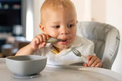 BÉABA Couverts, Vaisselle Et Bavoirs*Lot De 2 Pre-Couverts Inox Velvet Grey