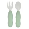BÉABA Couverts, Vaisselle Et Bavoirs*Lot De 2 Pre-Couverts Inox Sage Green