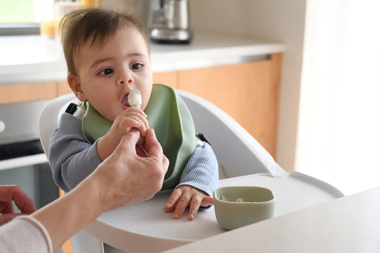 BÉABA Couverts, Vaisselle Et Bavoirs*Lot De 2 Pre-Cuillere Silicone Sage Green / Velvet Grey