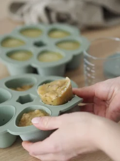 BÉABA Pots De Conservation*Multiportions Silicone 6 X 90 Ml Sage Green