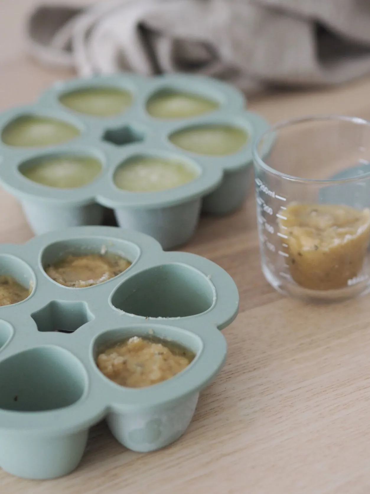 BÉABA Pots De Conservation*Multiportions Silicone 6 X 90 Ml Sage Green