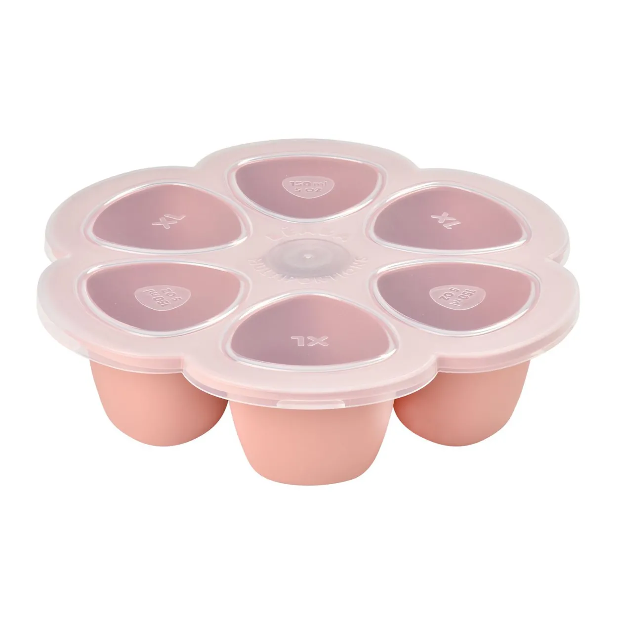 BÉABA Pots De Conservation*Multiportions Silicone 6*150Ml Old Pink