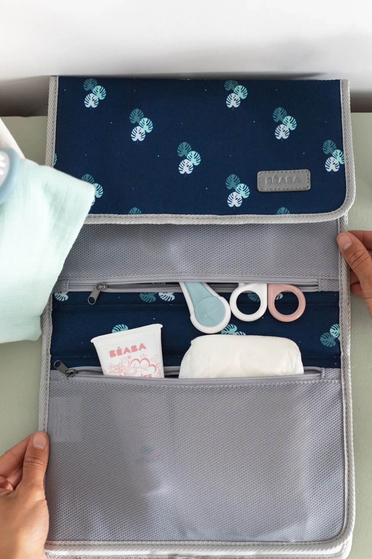 BÉABA Accessoires De Toilette*Pochette A Langer Geneve Moonlit Ocean/Jungle