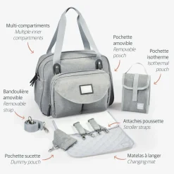 BÉABA Sacs À Langer*Sac A Langer Geneve Ii Heather Grey