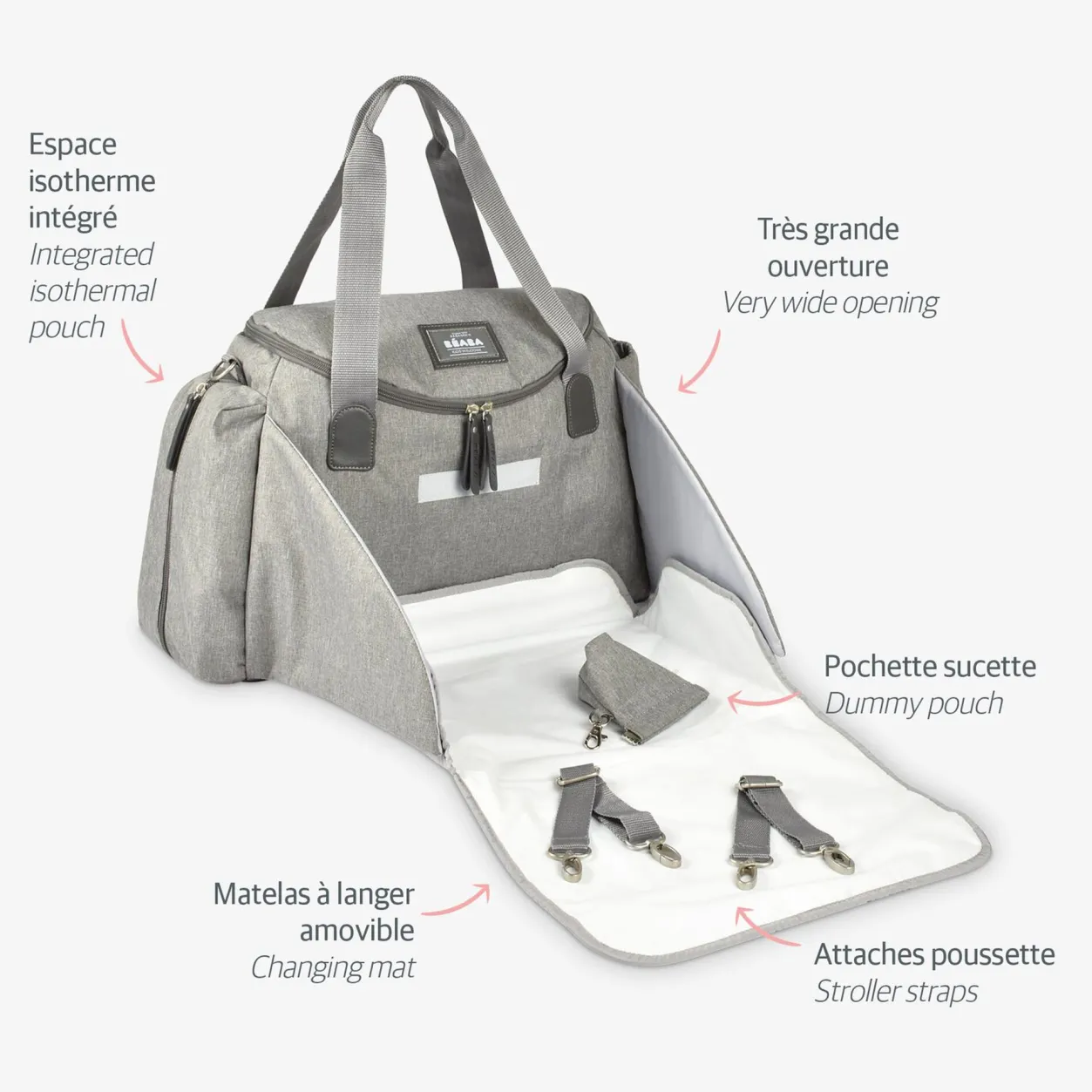BÉABA Sacs À Langer*Sac A Langer Sydney Heather Grey