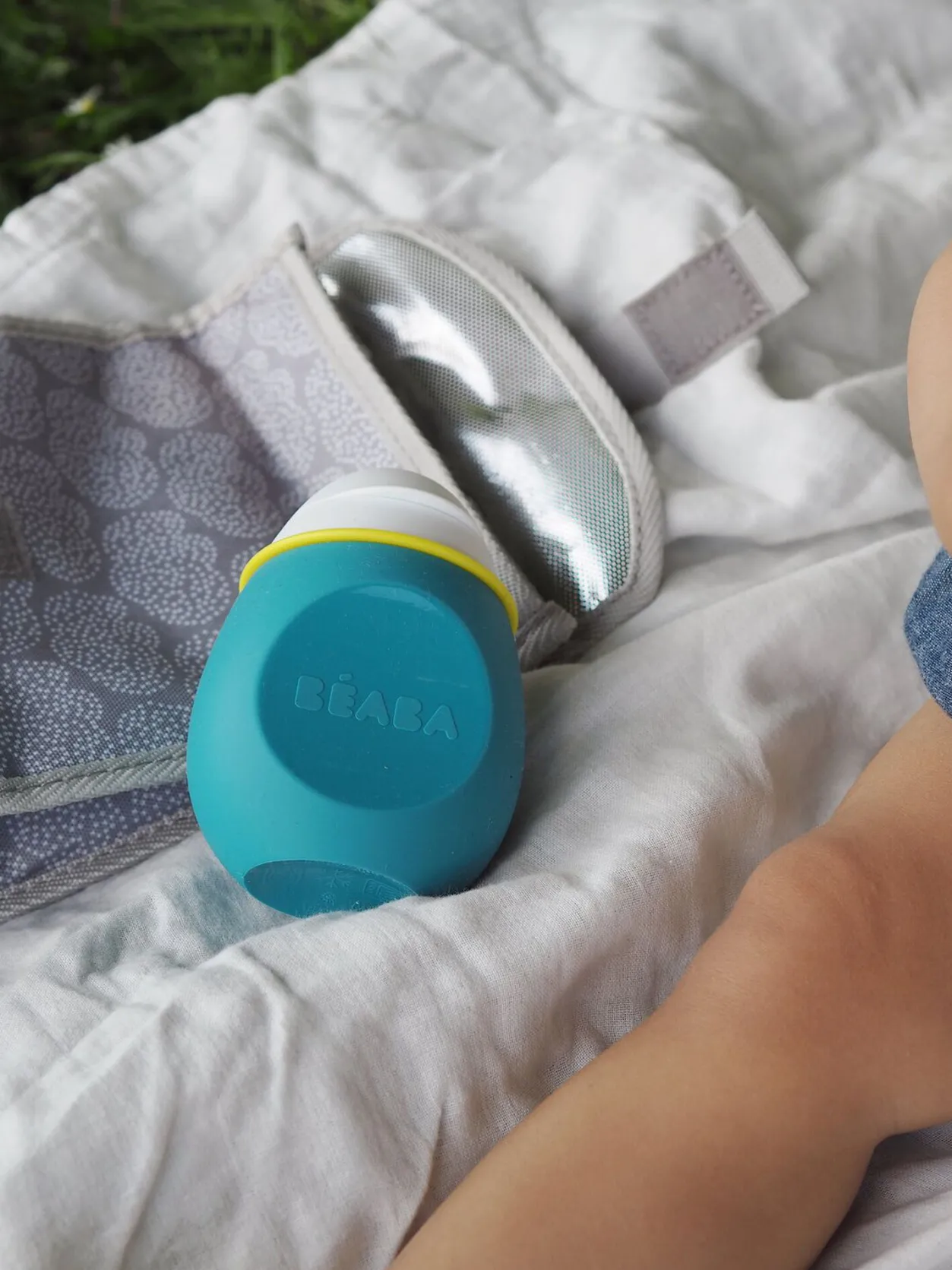 BÉABA Goûter Sain*Set Babysqueez' 2 En 1 & Squeez'Portion 180Ml Blue