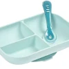 BÉABA Couverts, Vaisselle Et Bavoirs*Set Repas Silicone Avec Ventouse Blue