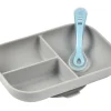 BÉABA Couverts, Vaisselle Et Bavoirs*Set Repas Silicone Avec Ventouse Grey