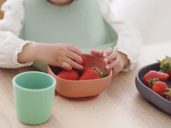 BÉABA Couverts, Vaisselle Et Bavoirs*Set Vaisselle Silicone 4 Pieces Mineral