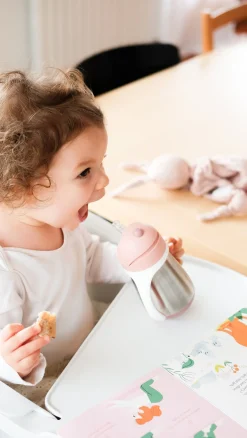 BÉABA Couverts, Vaisselle Et Bavoirs*Tasse Paille Inox 250 Ml Old Pink