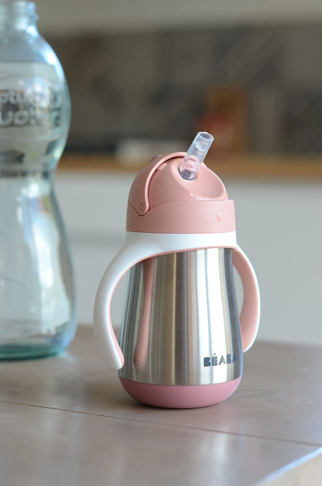 BÉABA Couverts, Vaisselle Et Bavoirs*Tasse Paille Inox 250 Ml Old Pink